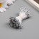 Stamens for artificial flowers gloss "risinki" silver set 360 pcs length 6 cm