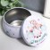 Casket Metal Circle "Unicorn and Rainbow" convex pattern 5x7.5x7.5 cm