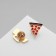 Set of icons (2 pcs.) "Pizza and beer", colored in gold