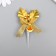 Decor for creativity "Leaves with berries and bell" gold