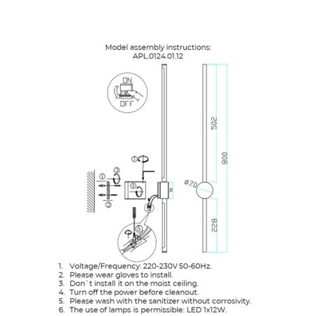 Wall lamp (sconces) Gabi LED 4000K 12W-4