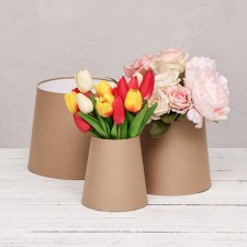 A set of boxes 3 in 1 reverse cone craft without lids 19.5*20*24 - 10.5*15*14