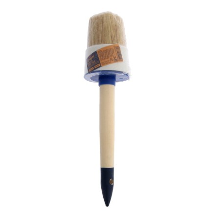 Round tundra, natural bristles, wooden handle, No. 20, 65 mm-3