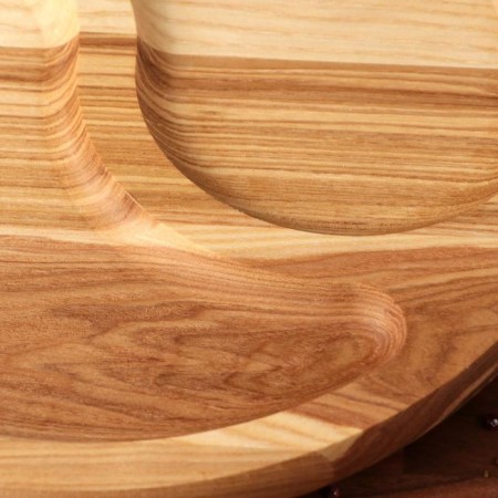 Menzhitsa wooden "yin-yang", with a cutting board, D-30 cm, an array of ash-3