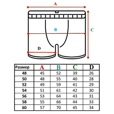 Men's panties, size 60, blue, indigo, 2 pcs-9