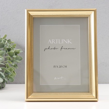 Photo frame Plastic "Gala" 15x20 cm, gold (plastic screen)