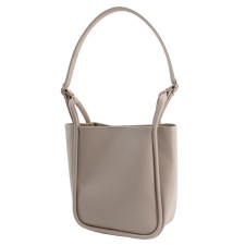 Bag women, genuine leather, beige, 20x9x51 cm