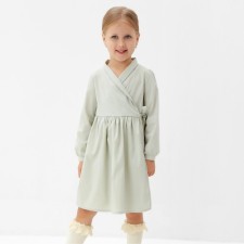 Dress for girls Minaku: Cotton Collection pistachio color, height 116 cm