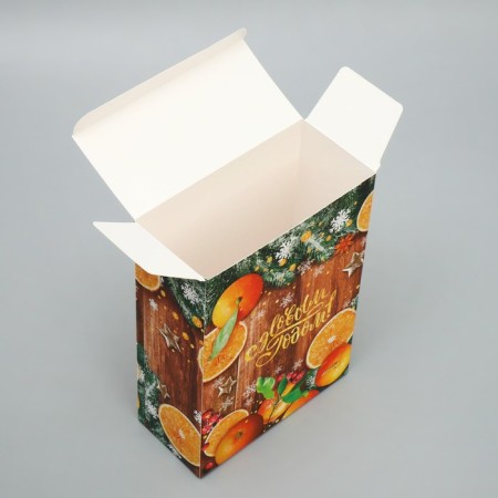 Folding box "Winter Mandarins", 16 x 23 x 7.5 cm, New Year-3