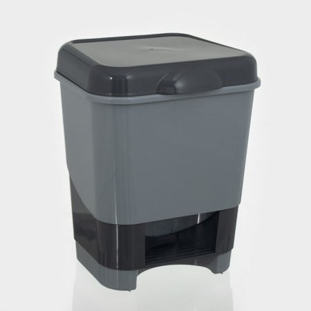Garbage container with pedal, 8 l, 24 × 25.5 × 29.5 cm, color gray color-3