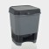 Garbage container with pedal, 8 l, 24 × 25.5 × 29.5 cm, color gray color
