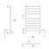 Domoterm electric heated towel rail "Quadro" P10, 500x1000 mm, right, chrome