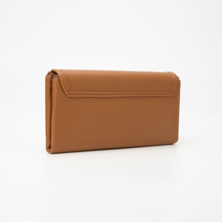 Women's wallet on the button, mustard color-1