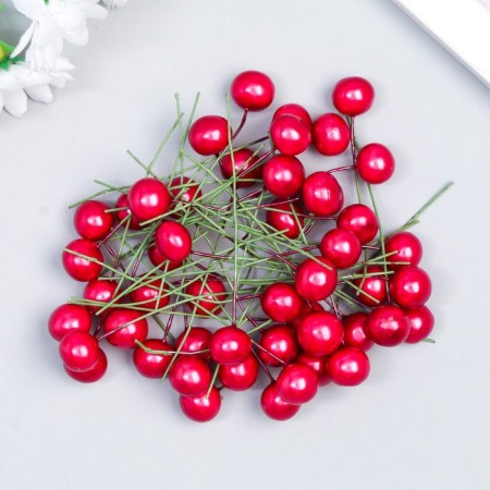 Stamens for flowers "Ball pearl-raspberry" d = 1.2 cm 6x1.2x1.2 cm-2
