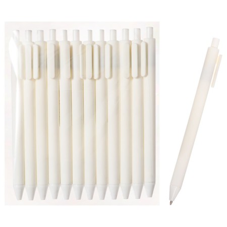Handle Automatic Ballic Calligrata, 0.5mm, clip 2 x 8cm, under the logo, matte white case, blue rod