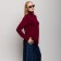 Turtleneck Feminine Burgundy color, ONE SIZE (46-50)
