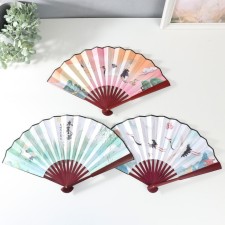 Fan wood, textile h = 26.8 cm 