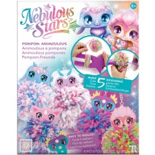 A set for creating Nebulous Stars Paloma keychalets, with color pompons