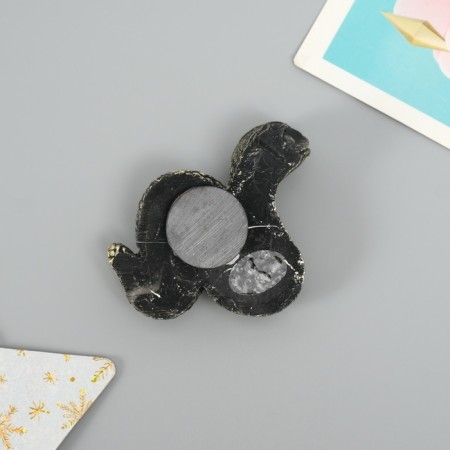 Magnet Polystone "Snake with a crown on a coin" mix 4.5x1.5x5.5 cm-3