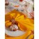 Serving napkin Orange, size 40x40 cm, orange color