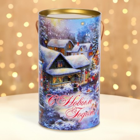 Gift box, tube "Grandfather Frost" 120x220mm