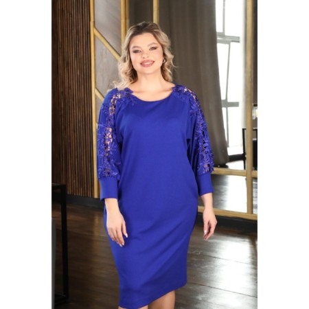 Women's dress, size 54, blue color-6