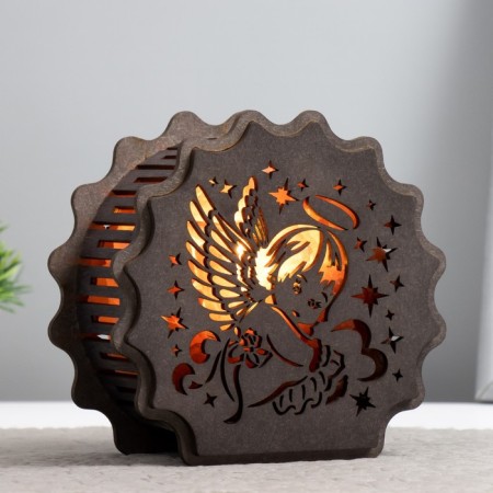 Salt lamp "Angel" Round E14 15W 0.8 kg of Himal. salt-1