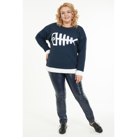 Female jumper, size 52, blue color-11