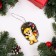 Two -sided hedgehog's Christmas tree toy, 9x6 cm