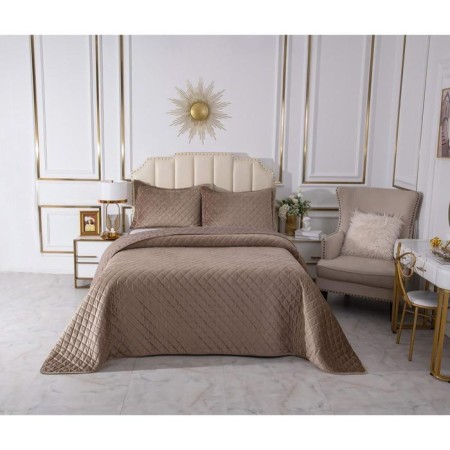 A set with a veil "Nathaniel", size 160x220 cm, 50x70 cm, beige color