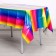 Rainbow tablecloth, 137 × 183 cm