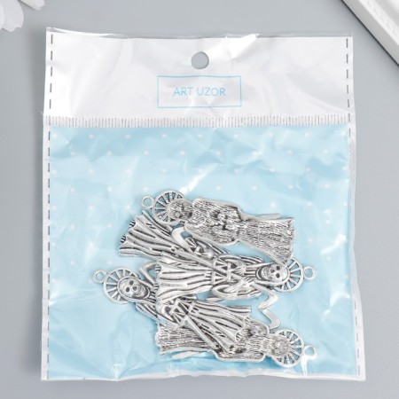 Decor for creativity Metal "Death with a oblique" silver set 5x1.7 cm-2