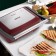 Sandwich Kitfort KT-3619, 750 W, anti-stick coating, beard