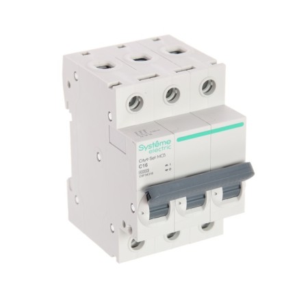 The circuit breaker SE CITY9 SET, C, 16 A, 3P, 4.5 KA, 400 V-1