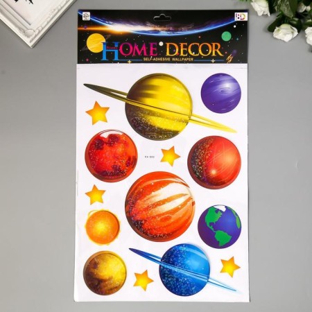 Plastic sticker multi -layer "Cosmos" mix 54x32 cm-5