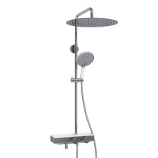 The shower system Wasserkraft A113.117.059.ch Thermo, tropical shower, thermostat, chrome
