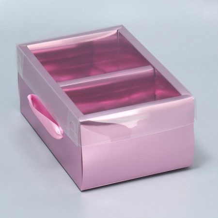 Gift folding box, packaging, "pink cotton wool", 23 x 15 x 10 cm-2