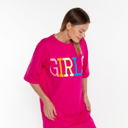 Homemade dress, pink color, size 52-2