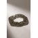 Bracelet "ice", 8 rows, white color in silver, 17 size