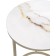 Iberis Round, Metal, White/Gold 40x40x56 cm coffee table