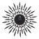 Wall clock, series: openwork, "rays-pim", smooth move, d-50 cm, dial 14.5 cm