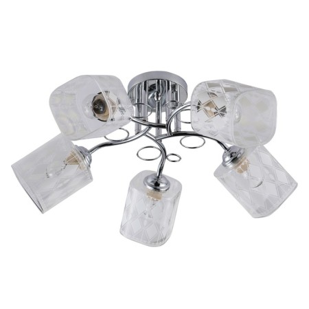 Ceiling lamp ESCADA, 1106/5PL. 5x40W, E27, 550x550x230 mm, chromium color-1