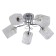 Ceiling lamp ESCADA, 1106/5PL. 5x40W, E27, 550x550x230 mm, chromium color