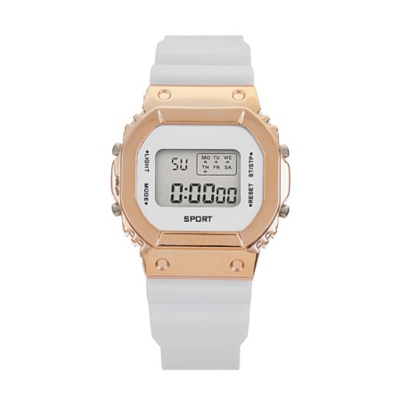 Watch of Electronic Sport, silicone strap, white-2