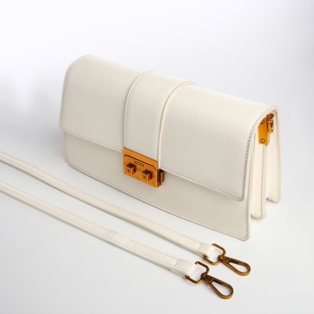 Female bag Textura, average size, milk color-7