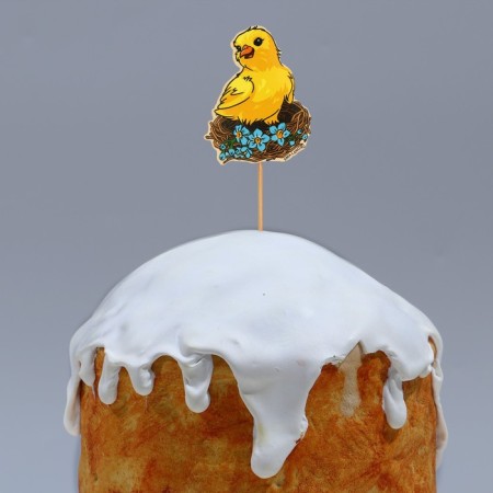 Topper for decorating Easter cake "Nest", 6 x 19 cm-4