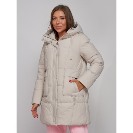 Winter jacket, size 48, beige color-5
