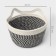 Basket for storage ladled handmade LadOM "Cats", 22 × 22 × 12.5 cm, black and white color