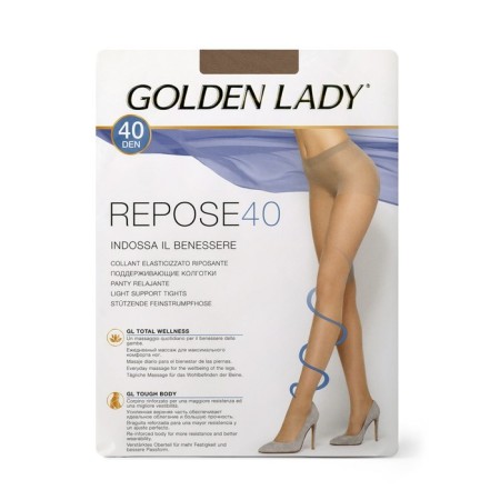 Female Golden Lady Repose tights, 40 den, size 5, Melon color-1