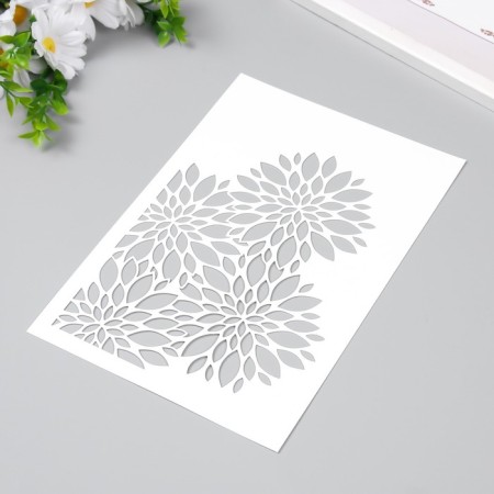 Stencil "Flowers" 24x16 cm-1